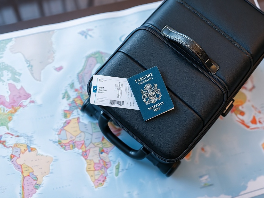 Traveler at the airport on the way to buy a property in Israel